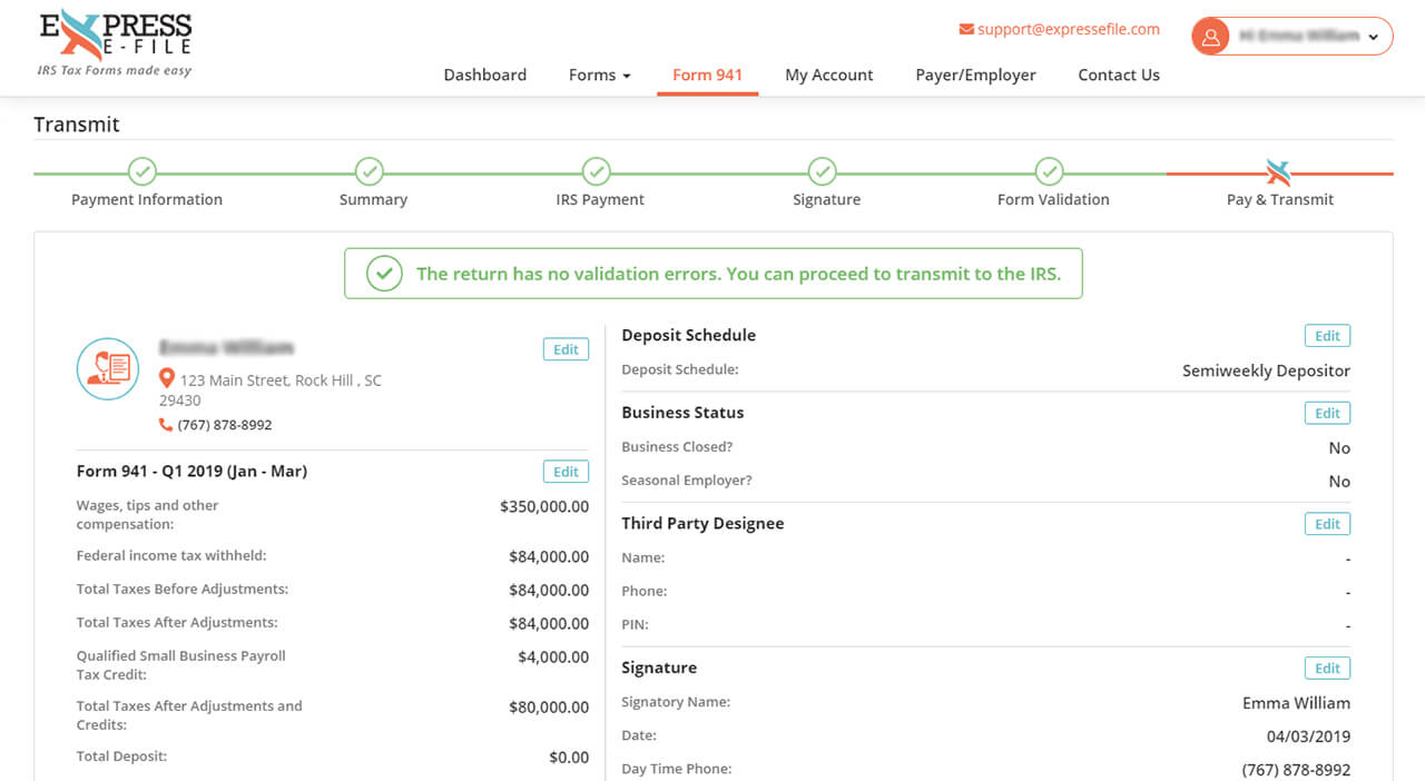 e-File directly with the IRS/SSA